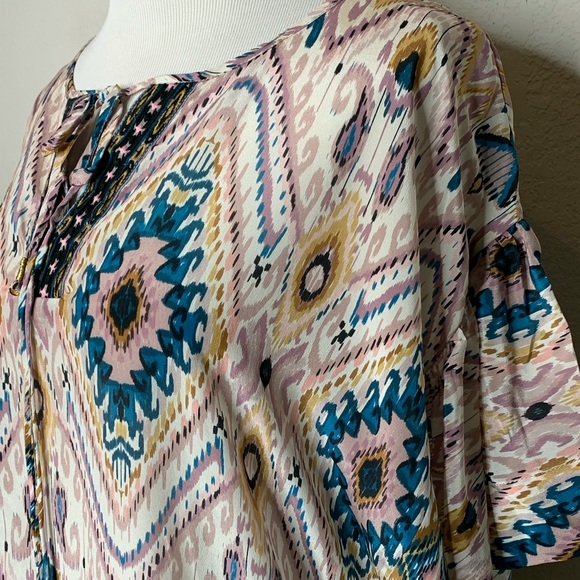 Jade By Johnny Was Blouse Silk Haya Poncho Top XS - Picture 6 of 9